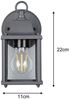 LED Landhausstil Außenwandleuchte, Wandlaterne Anthrazit, Höhe 22cm Bild 4