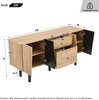 Merax Zeitgenössischer TV-Schrank mit Stauraum für 60"-Fernseher, hölzernes Unterhaltungszentrum mit Massivholzbeinen für TV-Ständer, Sideboards und Medienkonsolen Bild 4