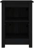 vidaXL Nachttisch Schwarz 40x35x55 cm Massivholz Kiefer 820964 Bild 3