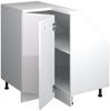 Eck-Küchenschrank für Dachschrägen R-Line Weiß Hochglanz 75.6 cm mit 1 Tür Vicco Bild 4