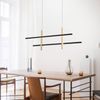 LED Hängeleuchte, Metall, gold, dimmbar, warmweiß, H 120 cm Bild 5