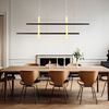 LED Hängeleuchte, Metall, gold, dimmbar, warmweiß, H 120 cm Bild 3
