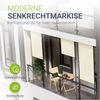 Juskys Senkrechtmarkise Barbados 100x310 cm - Sonnenschutz, Sichtschutz, ausziehbar, Klemmmarkise, ohne Bohren, wetterfest, wasserabweisend - Beige Bild 2