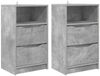 vidaXL Nachttische 2 pcs Beton Grau 40 x 30 x 467 cm Holzwerkstoff 888914 Bild 2