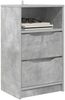 vidaXL Nachttische 2 pcs Beton Grau 40 x 30 x 467 cm Holzwerkstoff 888914 Bild 3