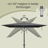 SONGMICS Sonnenschirm 232 x 149 cm, UPF 50+ Sonnenschutz für Garten Terrasse Strand, knickbar, ohne Ständer, grau Bild 4