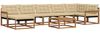 vidaXL Outdoor-Sofagarnitur 22 pcs Natur und Beige Massivholz Akazie 3369692 Bild 2