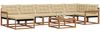 vidaXL Outdoor-Sofagarnitur 22 pcs Natur und Beige Massivholz Akazie 3369692 Bild 3