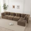 4-Sitzer modulares Ecksofa H 69 x T 386 x B 177 cm aus Cord in Braun mit 74 cm Sitztiefe Bild 3