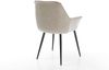 Esszimmerstuhl Kaira-Flex Webstoff Soft Beige 4-Fuß konisch Schwarz Bild 5