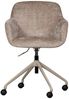 Bürostuhl Morros aus Chenille-Stoff, modernes Design, taupe, gepolstert, Metallgestell Bild 2