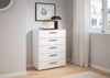 rauch Schubkastenkommode Highboard Sideboard Kommode MONTCLAR Frontauswahl Dekor/Hochglanz/Glas (in 2 Breiten: 40 oder 80 cm / Höhe 100 cm, inkl. Soft-Close-Funktion), mit 5 geräumigen Schubladen, viele Griffvarianten MADE IN GERMANY Bild 2