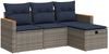vidaXL 4-tlg. Garten-Sofagarnitur mit Kissen Grau Poly Rattan 3325897 Bild 2
