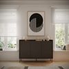 Selsey 'Tovi' Sideboard 3-türig, 140 cm, Schwarz / Holzoptik Nussbaum Bild 2