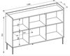 Selsey 'Tovi' Sideboard 3-türig, 140 cm, Schwarz / Holzoptik Nussbaum Bild 5