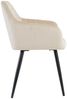 Stuhl Polyester Metall 59 x 83 x 62 cm Schwarz Beige Bild 4