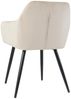 Stuhl Polyester Metall 59 x 83 x 62 cm Schwarz Beige Bild 5