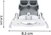 LED Einbaustrahler 2er Set eckig schwenkbar dimmbar Weiß matt 5,5W Deckenlampe Bild 4