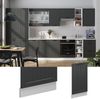 Geschirrspülblende Fame-Line Anthrazit Landhaus 45 cm ohne Arbeitsplatte Vicco Bild 3