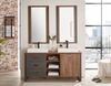 Badmöbel Set 6-teilig Auburn Eiche Stirling und Matera grau Doppelwaschtisch 208 x 205 cm Bild 2