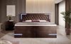 Boxspringbett Carlotta mit LED, Stauraum und USB (Samt) 160x200 Braun H2 (bis 70kg) Bild 3
