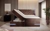 Boxspringbett Carlotta mit LED, Stauraum und USB (Samt) 160x200 Braun H2 (bis 70kg) Bild 4