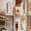 Hopibath Spiegel groß für Wohnzimmer Kinderzimmer Flur Garderobe Hotel (Ganzkörperspiegel Schwarz Bogen, 150x50, 140x40), Alurahmen, hängend,Wand gelehnt Bild 2