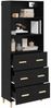 vidaXL Highboard Schwarz Eichen-Optik 69,5 x 32,5 x 180 cm 3416259 Bild 3