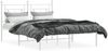 vidaXL Bettgestell mit Kopfteil Metall Weiß 140x190 cm 374388 Bild 3