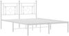vidaXL Bettgestell mit Kopfteil Metall Weiß 140x190 cm 374388 Bild 4