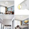 ZMH Deckenstrahler Modern Deckenleuchte 4 Flammig: Schwenkbar Deckenspots GU10 Deckenlampe Strahler Küchenlampe Eckig Metall Flurlampe in Weiß für Büro Schlafzimmer Esszimmer, Ohne Leuchtmittel Bild 5