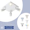 ZMH Deckenstrahler Modern Deckenleuchte 4 Flammig: Schwenkbar Deckenspots GU10 Deckenlampe Strahler Küchenlampe Eckig Metall Flurlampe in Weiß für Büro Schlafzimmer Esszimmer, Ohne Leuchtmittel Bild 4