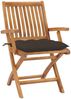 vidaXL Klappbare Gartenstühle mit Kissen 8 Stk. Massivholz Teak 3072800 Bild 2