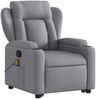 vidaXL Massagesessel mit Aufstehhilfe Hellgrau Stoff 3204494 Bild 4