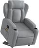 vidaXL Massagesessel mit Aufstehhilfe Hellgrau Stoff 3204494 Bild 3