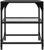 vidaXL Couchtisch mit Glasplatte Transparent 40x40x45 cm Stahl 846002 Bild 5