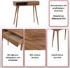 MCA Konsolentisch HWC-P55, Telefontisch Beistelltisch Ablagetisch, Massiv-Holz Schublade Staufach 80x80x34cm, Eiche Bild 2