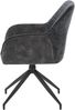 byLIVING Esszimmerstuhl 2er Set JACKY / Vintage Velvet-Bouclé anthrazit / Gestell Metall schwarz / Sitzschale 360° drehbar / Esszimmerstuhl / Wohnzimmerstuhl / B 62, H 87, T 56 cm Bild 3