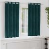 vidaXL Verdunkelungsvorhänge 2 pcs Dunkelgrün 140 x 175 cm Samt 4107209 Bild 1