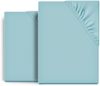 Beautex Spannbettlaken 2er Set Spannbetttuch Bettlaken Premium Baumwolle Jersey 160g/m², Jersey, Gummizug: rundum, (2 Stück) Bild 2