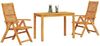 vidaXL Garten Essgruppe 3 pcs Braun Massivholz Akazie 3375623 Bild 3