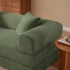 Schlafsofa Grün mit Veloursbezug, Kaltschaum und modularer Sitzfläche für flexibles Sitzen und Liegen,59x195x89 cm Bild 5