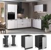 Küchenunterschrank Fame-Line Weiß Landhaus/Anthrazit 60 cm 1 Tür ohne Arbeitsplatte Vicco Bild 4