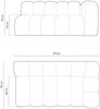 Micadoni Modulares Sofa Lupine 3-Sitzer Rechts Chenille Eden Marineblau Bild 5