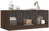 vidaXL Couchtisch mit Glastüren Braun Eichen-Optik 102x50x42 cm 836419 Bild 4