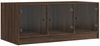 vidaXL Couchtisch mit Glastüren Braun Eichen-Optik 102x50x42 cm 836419 Bild 2