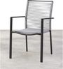 Stapelstuhl VINCENZA Armlehnstuhl Gartenstuhl Dining-Sessel Anthrazit/Grau Bild 2