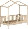 Hausbett >Junior< in Kiefer natur, Massivholz - 148x150,6x75,8cm (BxHxT) Bild 4