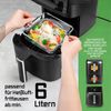 GOURMETmaxx Auflaufform Auflaufform transparent quadratisch 1500ml, (1-St), aus Glas für Heißluftfritteuse & Ofen Zubereiten Garen Servieren Bild 4