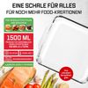 GOURMETmaxx Auflaufform Auflaufform transparent quadratisch 1500ml, (1-St), aus Glas für Heißluftfritteuse & Ofen Zubereiten Garen Servieren Bild 2